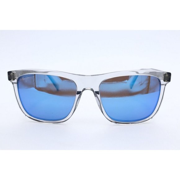 Maui Jim VELZYLAND MJ 802-11 Transparent Sunglasses Blue Polarized Lens 56mm (A) - Picture 2 of 8